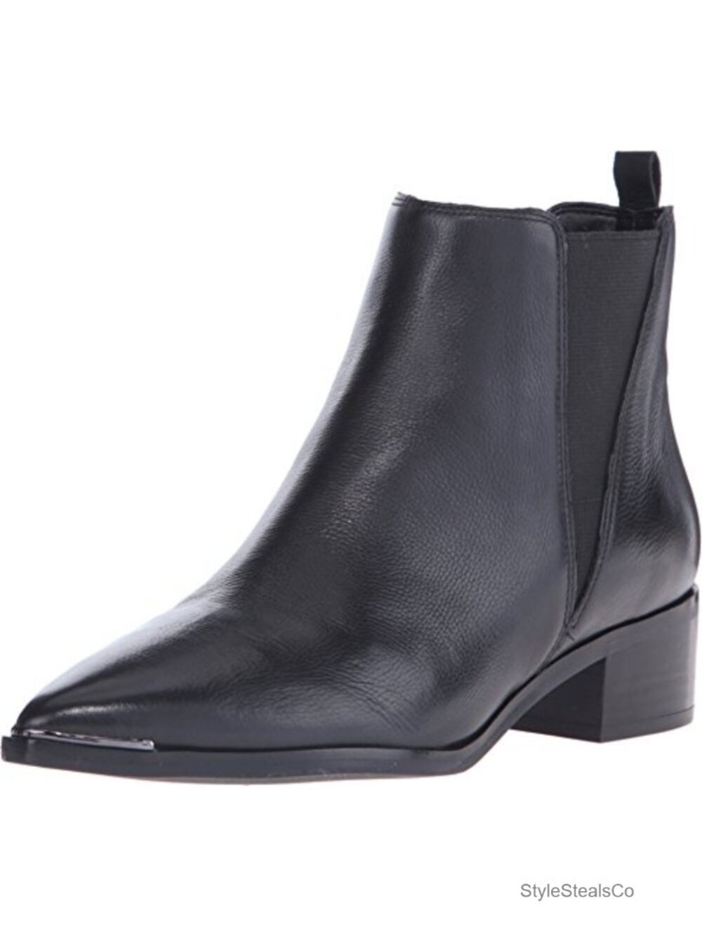 Pointed Toe Chelsea Slip On Ankle Bootie Leather Everyday Boot